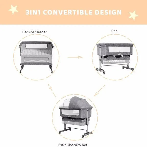 3-in-1 Bedside Crib My Store