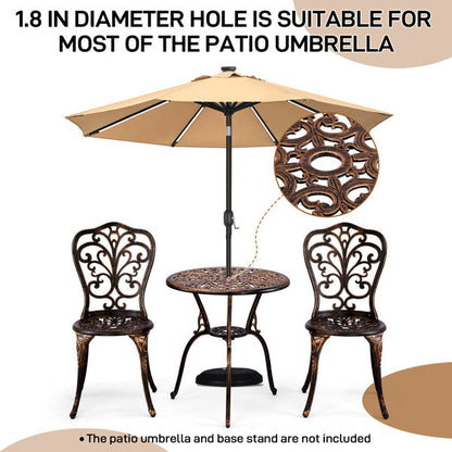 2pcs Single Chairs And 1pc Round Table Butterfly Shaped Antique Bronze Casting Set Inkedjoy