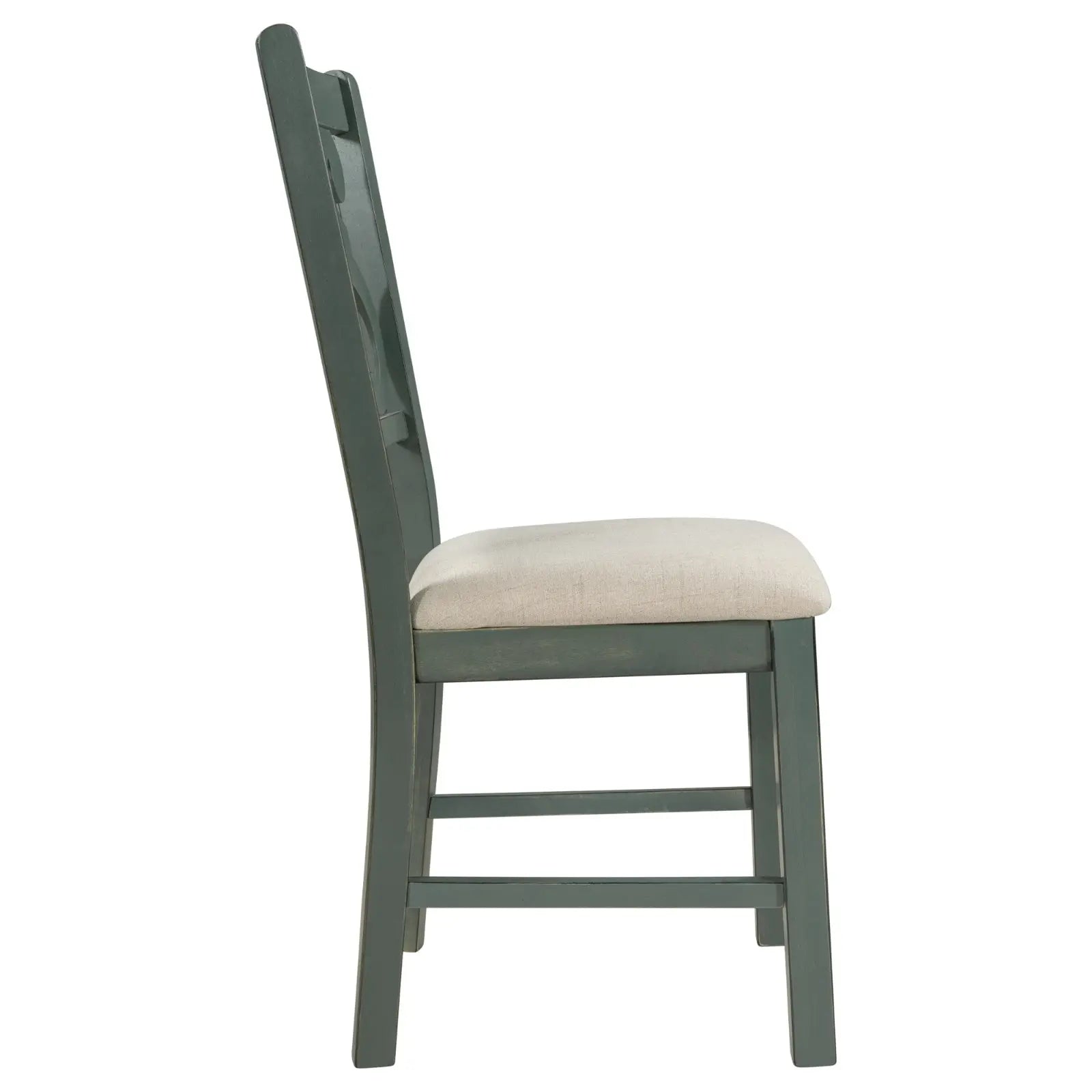 TREXM 5-Piece Round Dining Set With Fabric Chairs & Special-shaped Legs My Store