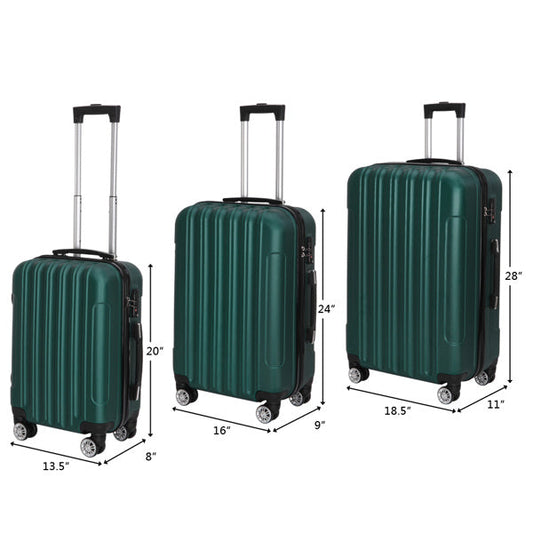 Vertical Pattern Three In One Handle Universal Wheel 20in 24in 28in ABS Aluminum Alloy Pull Rod Box Inkedjoy