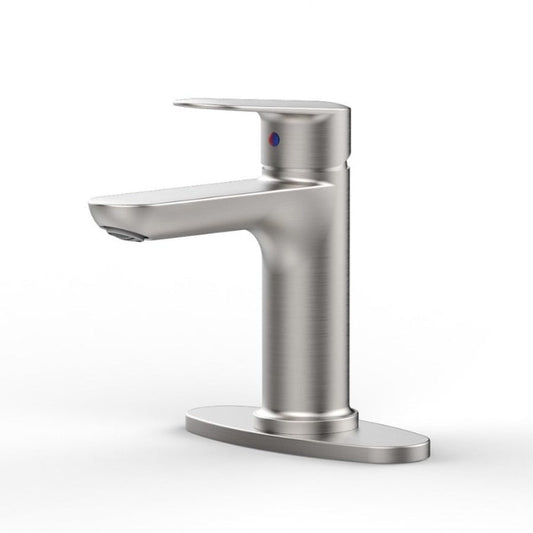 Brushed Nickel Single Handle Bathroom Faucet With Deck My Store