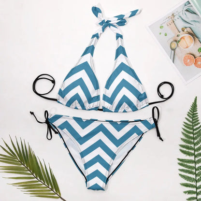 V-Neck Bikini Swimsuit Inkedjoy