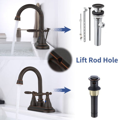 2 Handles Bathroom Sink Faucet, Oil Rubbed Bronze My Store