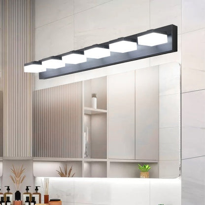 Modern 6 Lights Black LED Makeup Mirror Fixtures For Bathroom And Vanity Inkedjoy
