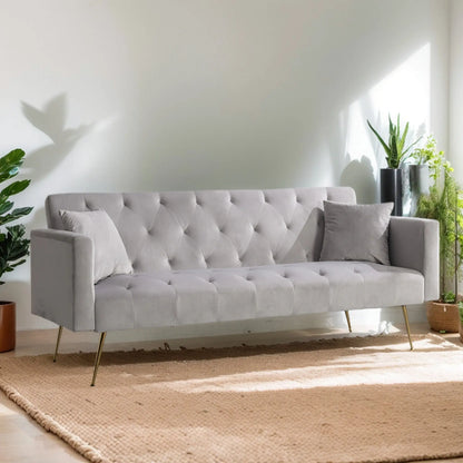 Modern Velvet  Sofa Bed Folding Futon My Store