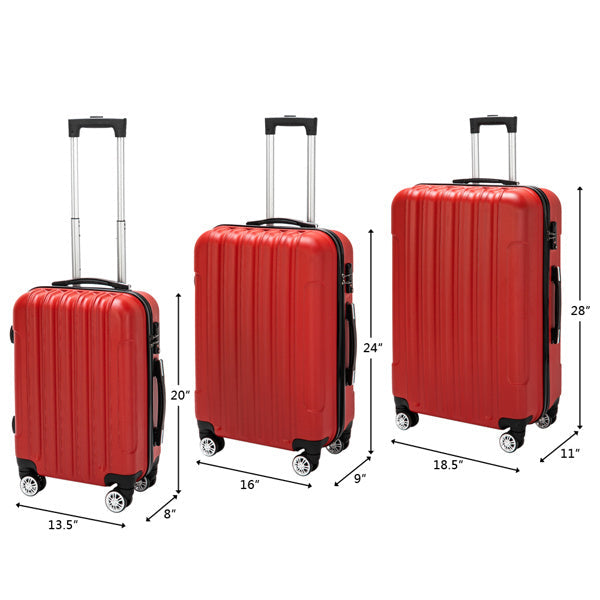 Vertical Pattern Three In One Handle Universal Wheel Pull Rod Box Inkedjoy