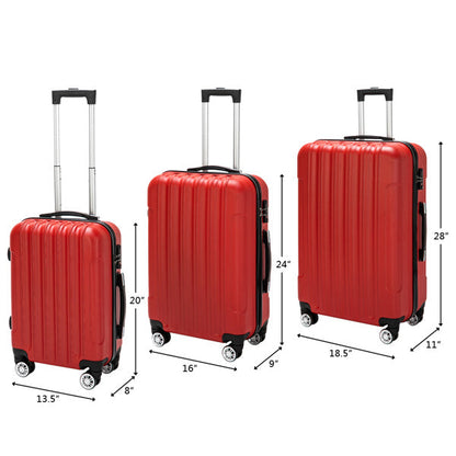 Vertical Pattern Three In One Handle Universal Wheel Pull Rod Box Inkedjoy