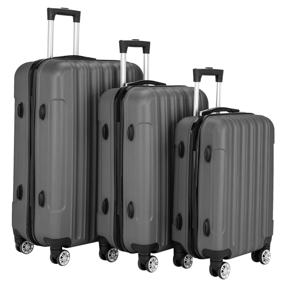 3-in-1 Swivel Wheel With Handle Trolley Case  - Dark Gray Inkedjoy