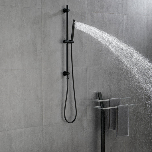 Handheld Shower head With 28 Inch Slide Bar And 59 Inch Hose Inkedjoy