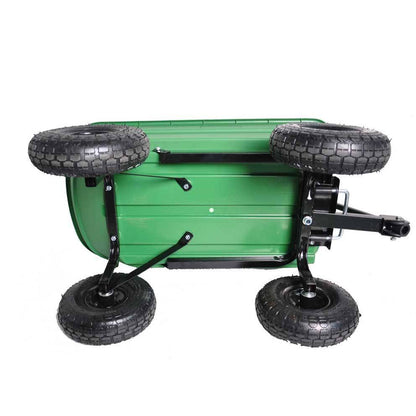 Folding Garden Dump Cart With Steel Frame And 10-in., 300-Pound Capacity Inkedjoy