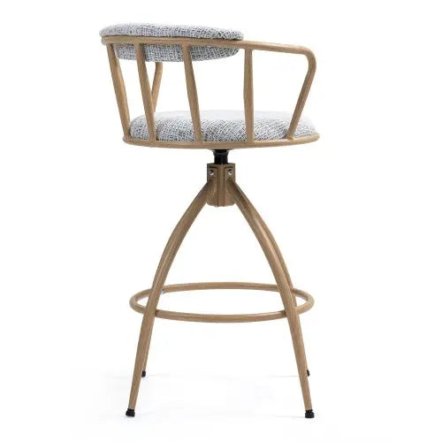 26 Swivel Counter Height Bar Stool, Set Of 2- Fabric Seat With Metal Frame, Modern Industrial Design Bar Chairs For Kitchen Island, Dining Room, Home Bar, Counter Seat My Store