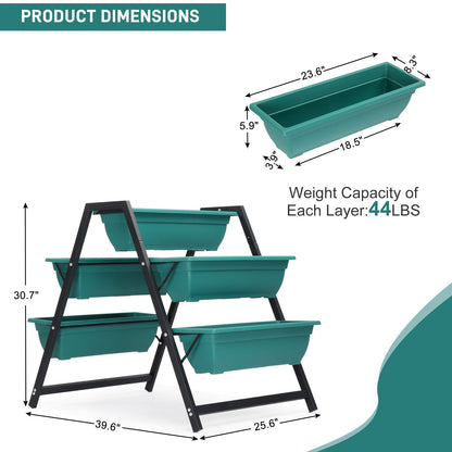 5 Floors Trapezoidal Green Flower Inkedjoy
