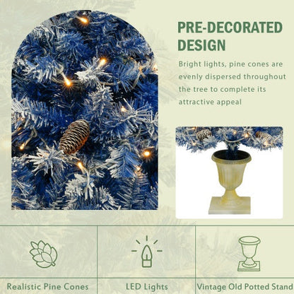 Pre-lit Christmas Tree Artificial Christmas 4-piece Set My Store