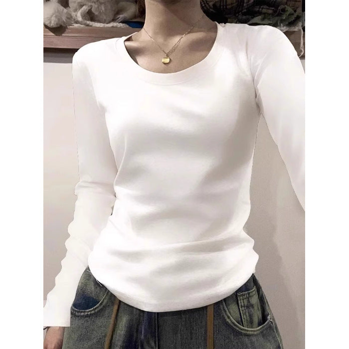 Solid Color Simple T-shirt Women's Top null