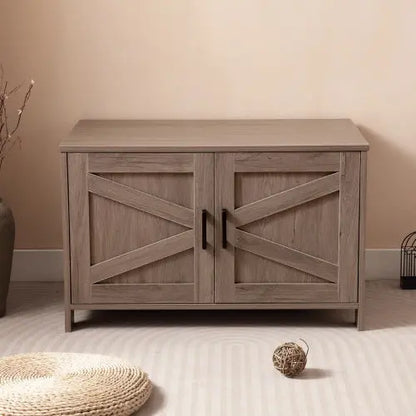 Cat Litter Box Enclosure, Litter Box Furniture Hidden With Barn Door, Wooden Cat Washroom Furniture, Cat House, End Table, Fit Most Of Litter Box My Store