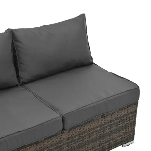 Patio Furniture, Outdoor Furniture, Seasonal PE Wicker Furniture, 4 Set Wicker Furniture With Tempered Glass Coffee Table My Store