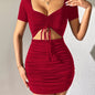 Party Club Dress - Ruched Bodycon Dress for Women Ohberri