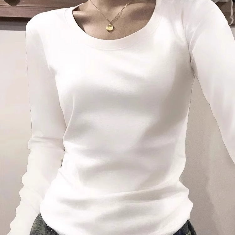 Solid Color Simple T-shirt Women's Top null