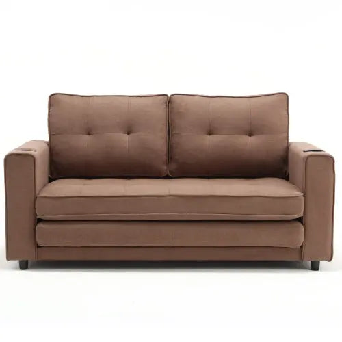 3-in-1 Upholstered Futon Sofa Convertible Floor Sofa Bed My Store
