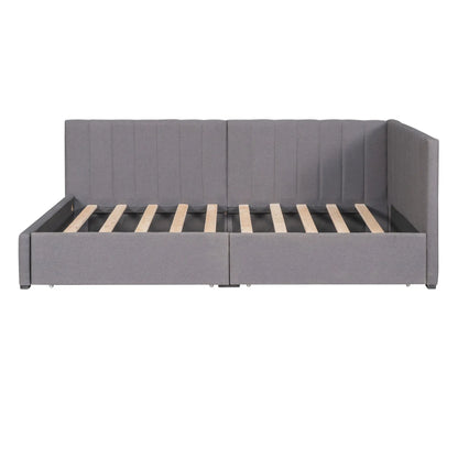 Upholstered Sofa Bed With 2 Storage Drawers My Store