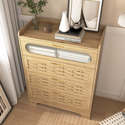 Wood 4 Drawer Dresser Modern Chest My Store