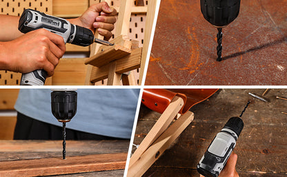 DEKO 12V Power Battery Cordless Drill Set with Small Electric Drills and 3/8-inch Ohberri