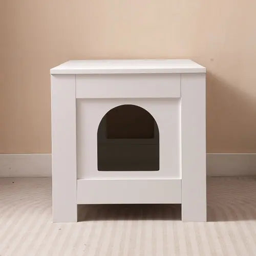 Cat Litter Box Enclosure, Litter Box Furniture Hidden With Barn Door, Wooden Cat Washroom Furniture, Cat House, End Table, Fit Most Of Litter Box My Store