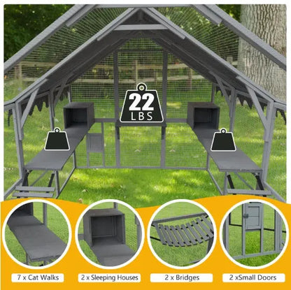 Outdoor Cat House Cat Enclosures With Platforms My Store