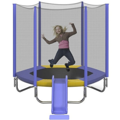 7FT Trampoline For Kids With Safety Enclosure Net, Slide And Ladder My Store