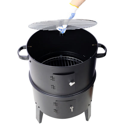 Charcoal Smoked Grill, Outdoor Cooking, 16 Inch Inkedjoy