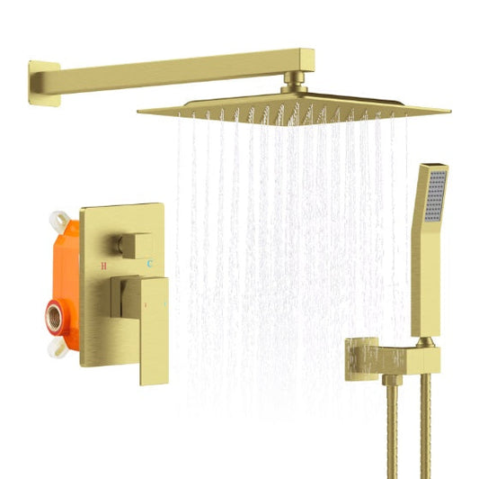 Shower System Shower Mixer Combo Set Wall-mounted Inkedjoy
