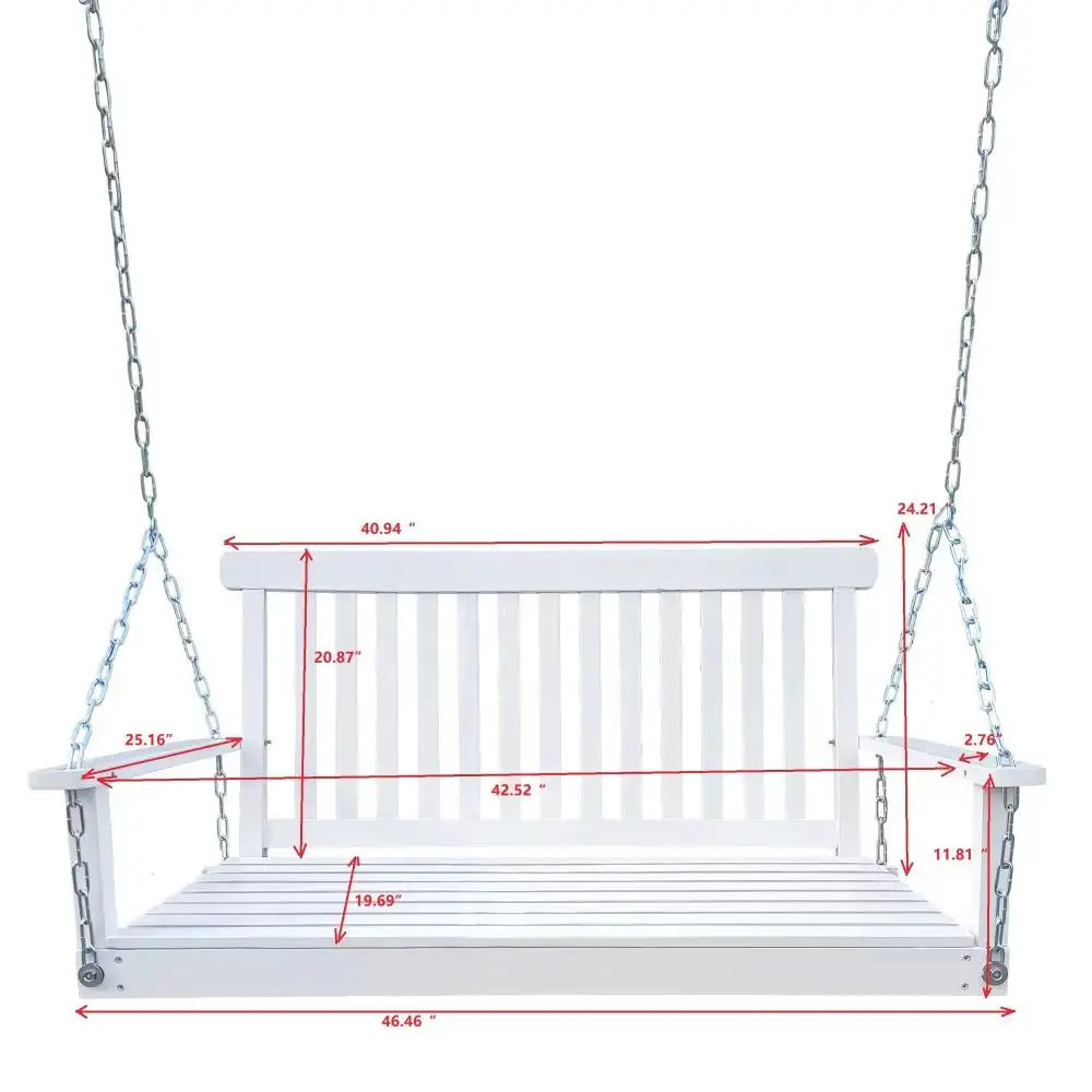 Wooden Bench Swing With Chain My Store