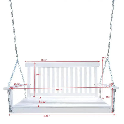 Wooden Bench Swing With Chain My Store