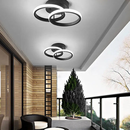 Modern LED Ceiling Light Double Round Pendant Lamp Bedroom Lights Ceiling My Store