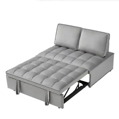 Convertible Sleeping Sofa Bed Modern With 2 Backs And Detachable Backs- Grey My Store