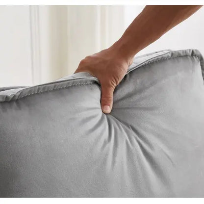 Convertible Sleeping Sofa Bed Modern With 2 Backs And Detachable Backs- Grey My Store