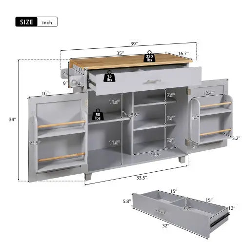 Rolling Kitchen Island With Storage Space My Store