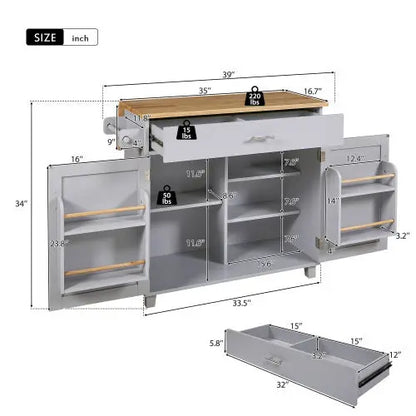 Rolling Kitchen Island With Storage Space My Store