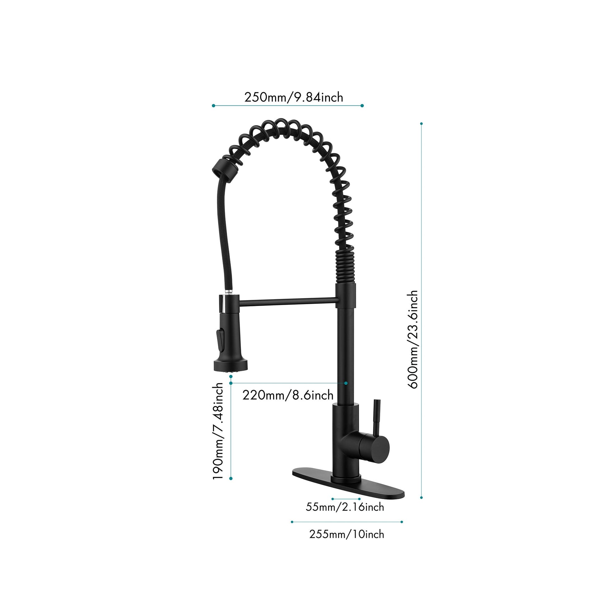 Solid Brass Single Handle Single Rod Downward Spring Kitchen Sink Faucet My Store