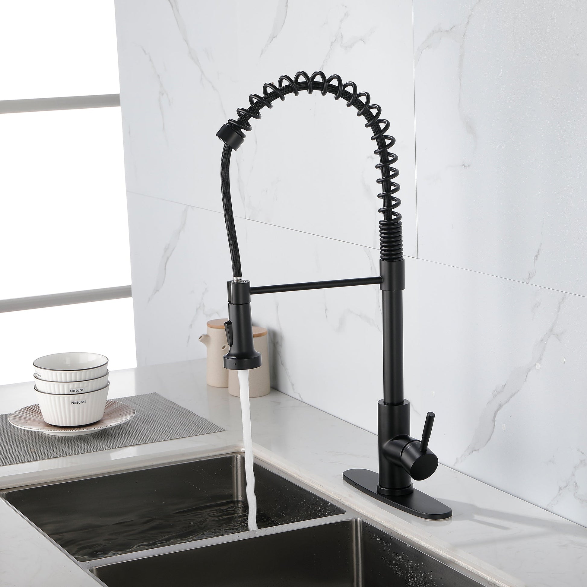 Solid Brass Single Handle Single Rod Downward Spring Kitchen Sink Faucet My Store