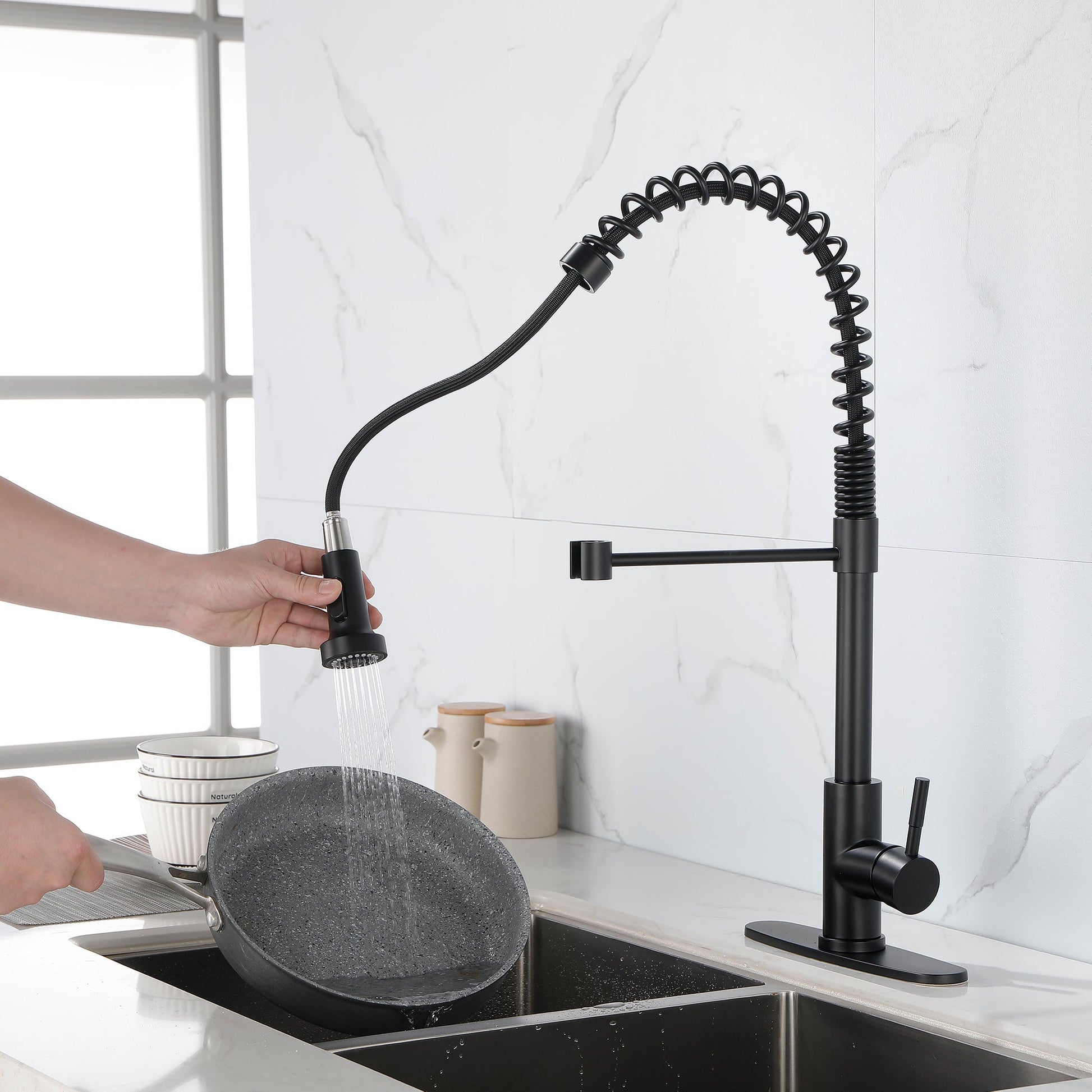 Solid Brass Single Handle Single Rod Downward Spring Kitchen Sink Faucet My Store