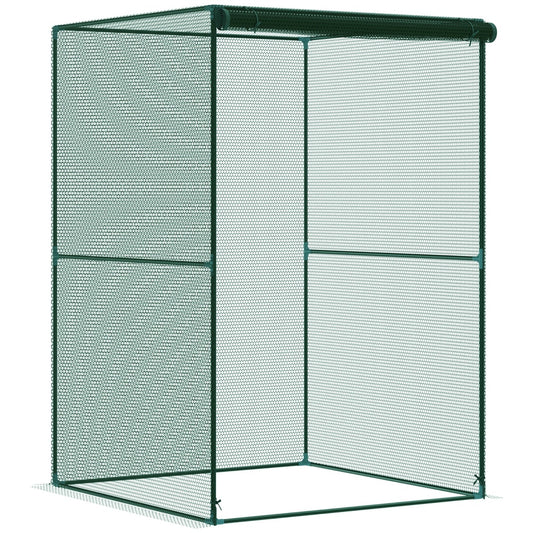 4' X 4' Crop Cage, Plant Protection Tent With Zippered Doors For Vegetable Garden Inkedjoy