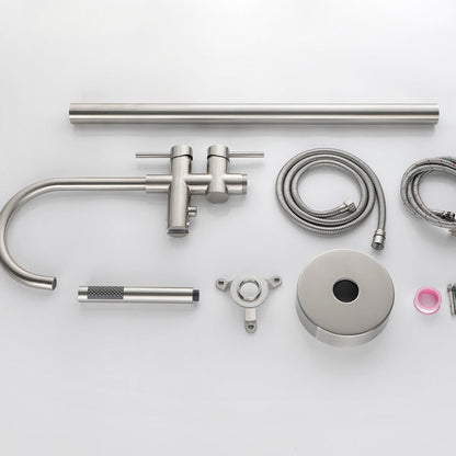 Equipped With Handheld Shower Faucet Inkedjoy