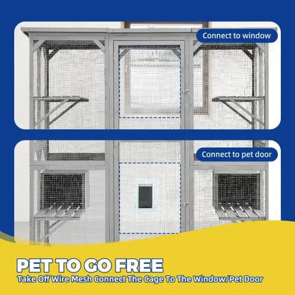 Large Cat Cage With 3 Jumping Platforms And 2 Napping Houses For Cat Activity My Store