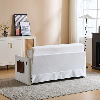 3-in-1 Convertible Sofa Chair Pull-out Sofa Bed, Convenient Folding Tray Table With USB And Type-C Charging Ports Modern Love seat My Store