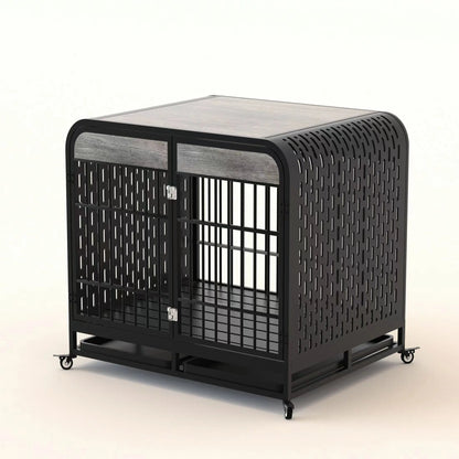 Heavy Duty Dog Crate Furniture Wooden Table 42inch Grey My Store