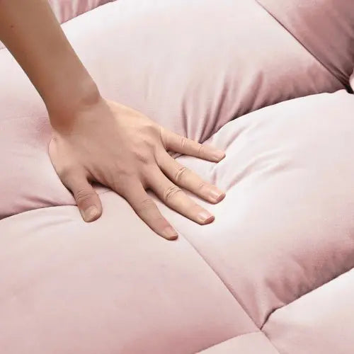 Modern Velvet Loveseat Futon Sofa Couch W Pullout Bed My Store