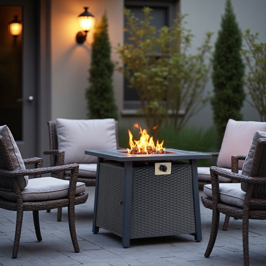 28-inch Fire Pit Table Inkedjoy