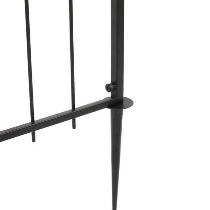 7.1ft Black Flat Top Wrought Iron, Courtyard Iron Arch Inkedjoy