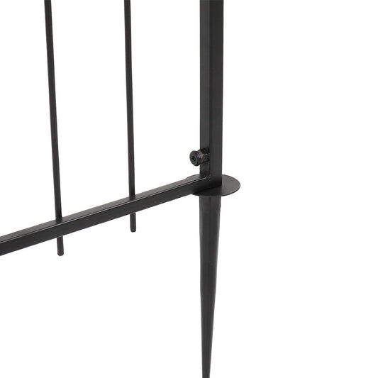 7.1ft Black Flat Top Wrought Iron, Courtyard Iron Arch Inkedjoy